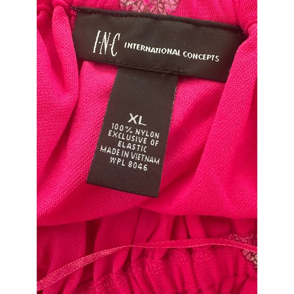 INC International Concepts Pink Paisley Top XL 100% Nylon - Picture 3 of 8